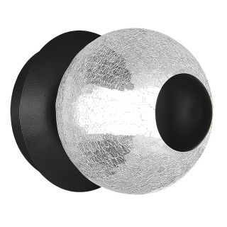 Светильник настенный ST-Luce Peek Черный/Прозрачное кракелированное стекло LED 1*8,5W 3000K