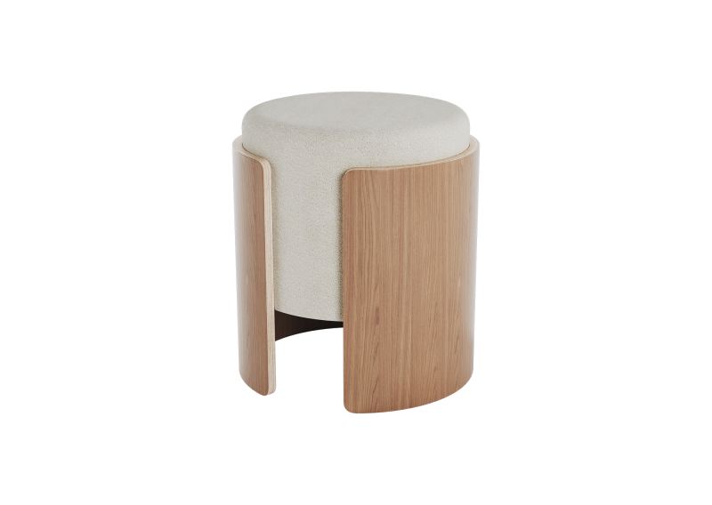 Пуф Ellipsefurniture Lagom (молочный, натуральный дуб) LG010312540301 фото 1