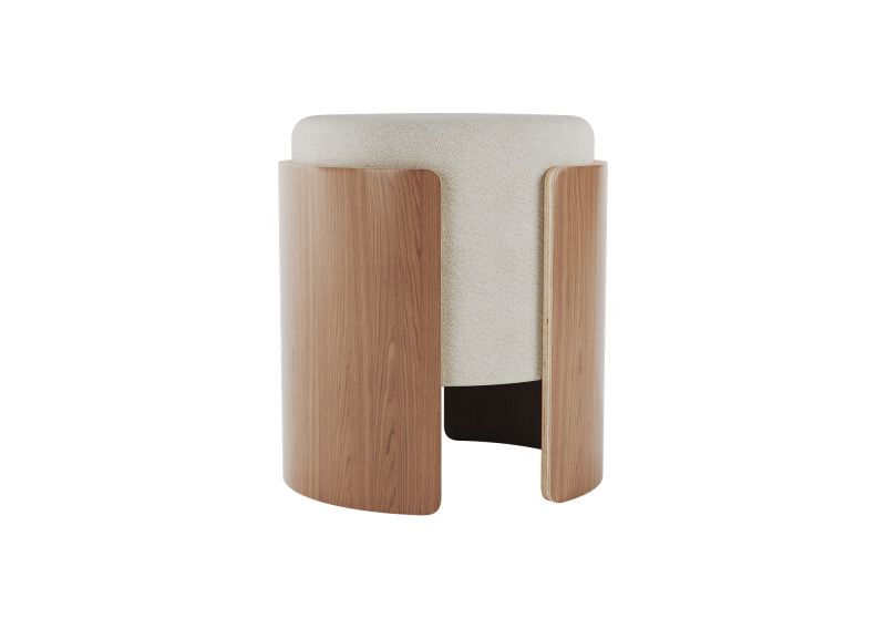 Пуф Ellipsefurniture Lagom (молочный, натуральный дуб) LG010312540301 фото 2
