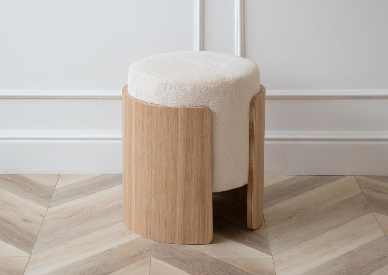 Пуф Ellipsefurniture Lagom (молочный, натуральный дуб) LG010312540301 фото 4