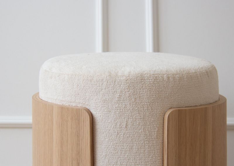 Пуф Ellipsefurniture Lagom (молочный, натуральный дуб) LG010312540301 фото 5
