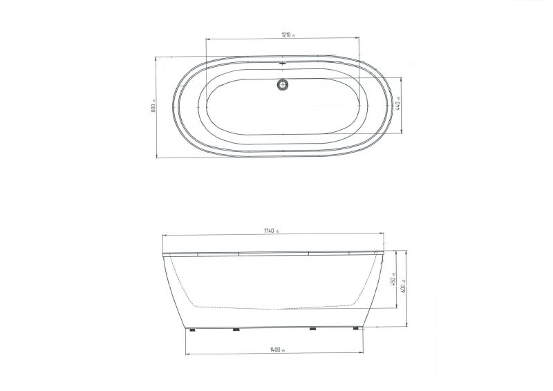 Акриловая ванна Aima Design Tondo 01тон17480 174x80 фото 3