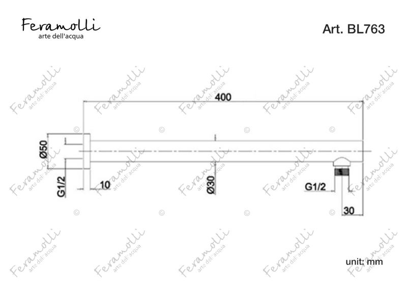 Настенный кронштейн Feramolli Tropicale BL763, черный