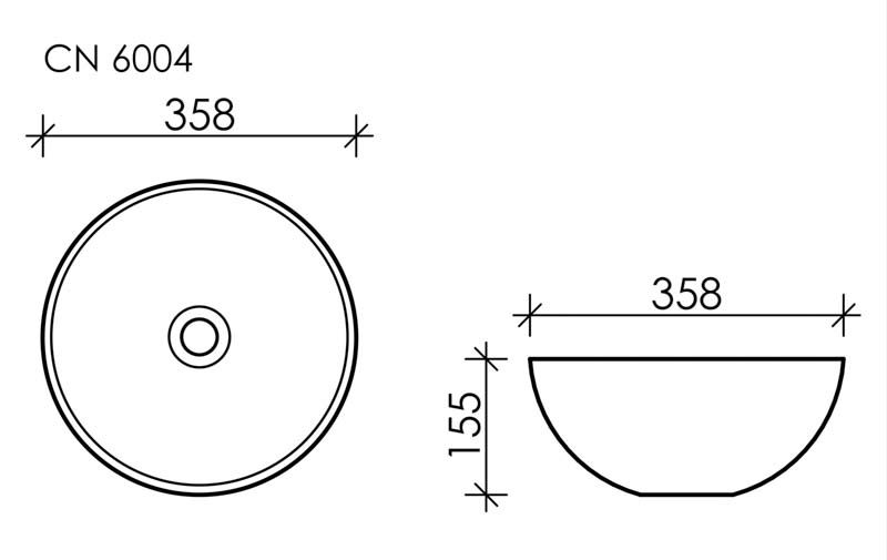 Раковина-чаша круглая Ceramica Nova Element CN6004 Ø35.8 черный матовый фото 9