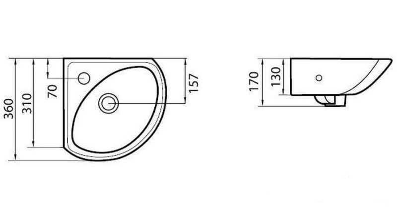 Тумба под раковину Stella Polar Концепт угловой SP-00000156 30 см