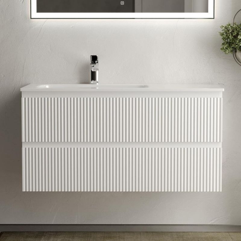 Тумба под раковину подвесная Sancos Snob R SNR100LW Bianco 100 см L фото 2