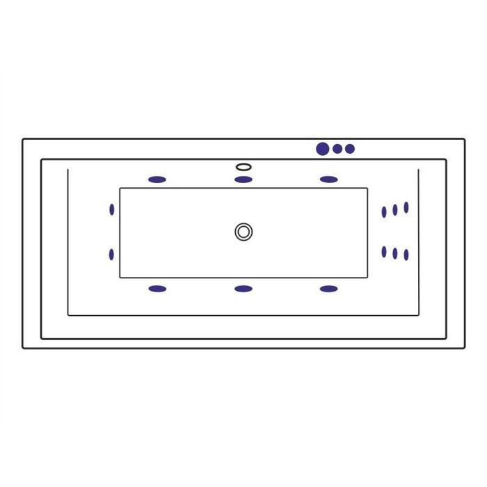 Акриловая ванна Excellent Crown Grand WAEX.CRG19.SMART.GL э190x90 с г/м, золото