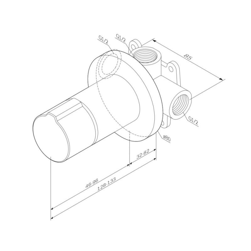 Смеситель для душа AM.PM X-Joy TouchReel F85A65722 черный