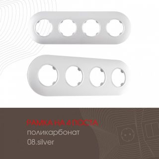 Рамка на 4 поста 502.08-4.silver Arte Milano