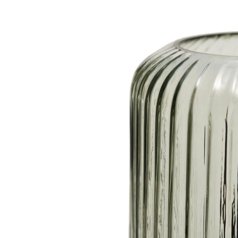 Декоративная ваза из рельефного стекла, 180х180х305, серый Ekg-6