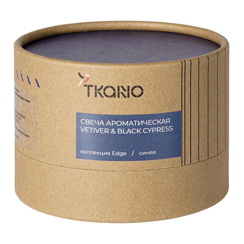 Свеча ароматическая vetiver & black cypress из коллекции edge, синий, 30 ч Tkano BD-3043159 фото 3