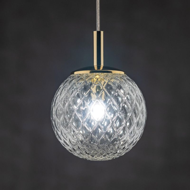 Подвесной светильник со стеклянным плафоном TK Lighting Cadix 759 Gold фото 3