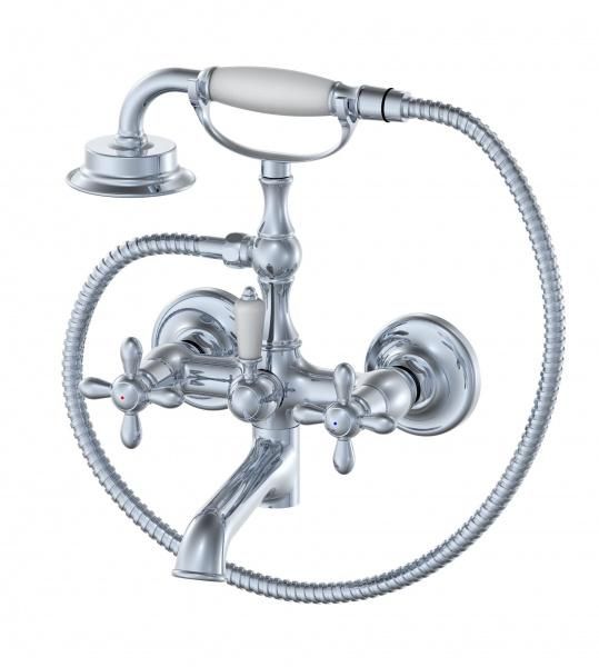 Смеситель для ванны WONZON & WOGHAND WW-88639020-CR с душевым гарнитуром, Хром фото 1