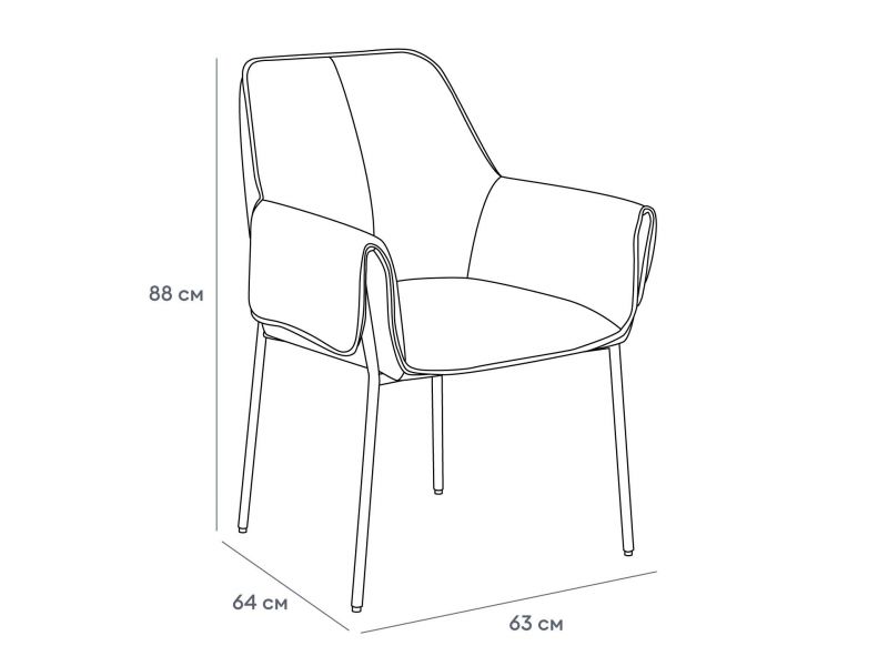 Стул ОГОГО Обстановочка Minotti серый BD-3146142 фото 10