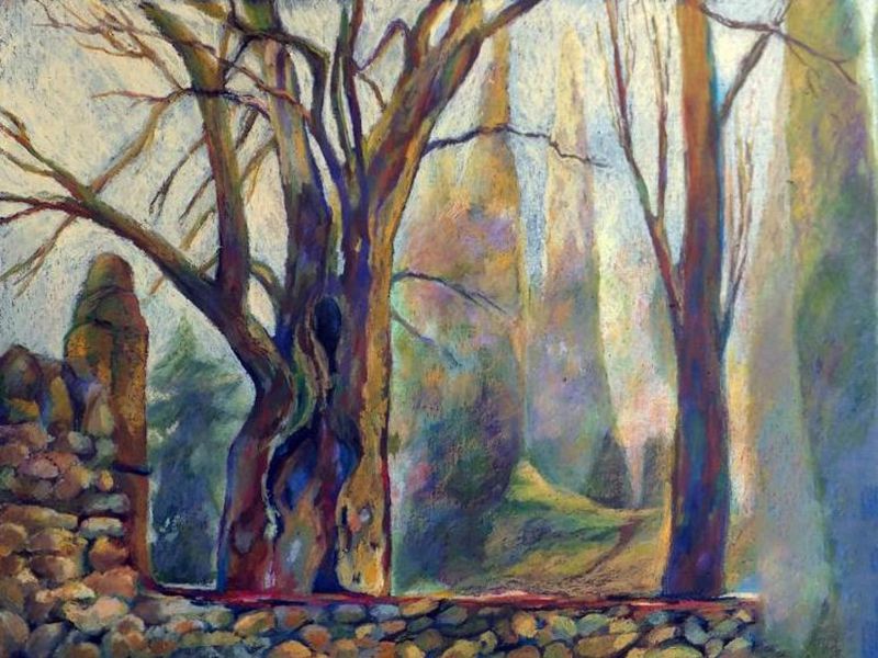 Картина "Жизнь дерева (серия, лист1)" Елена Березина