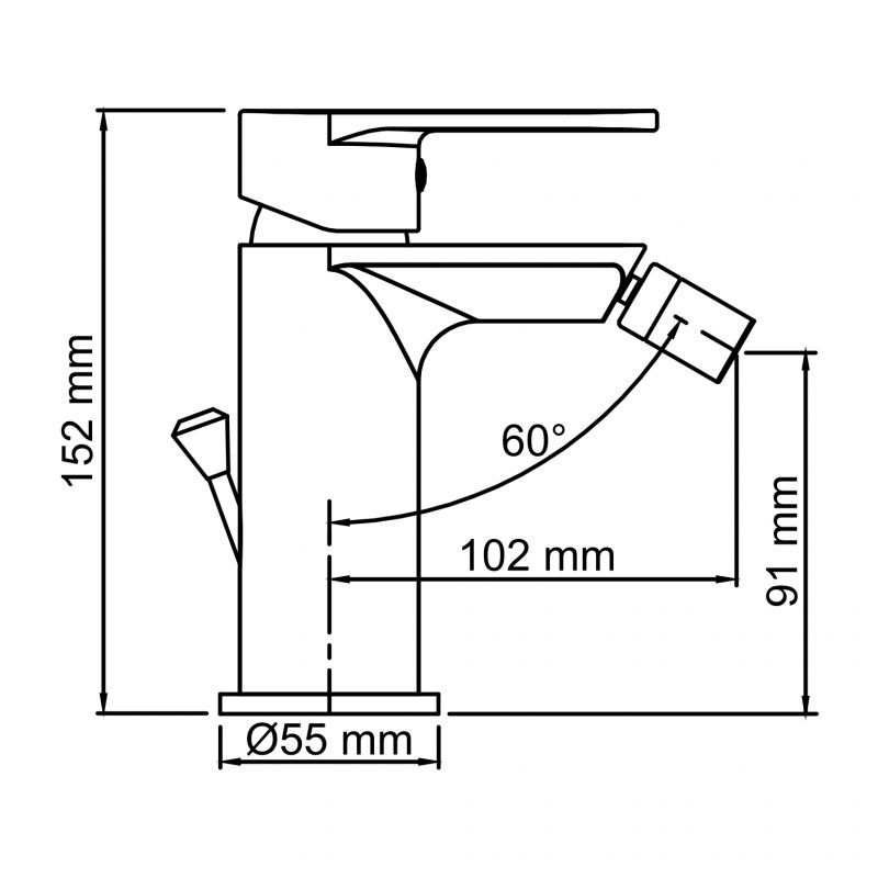 Смеситель для биде WasserKraft Mindel 8506 белый с д/к