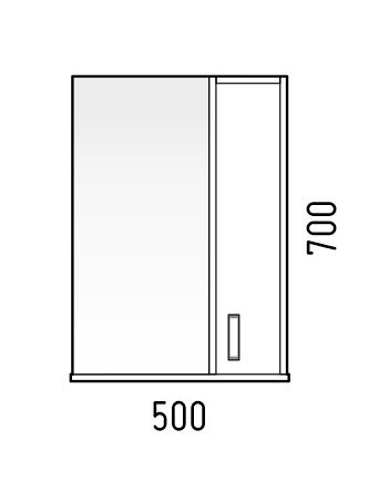 Зеркальный шкаф Corozo Колор SD-00000697 50х70 см