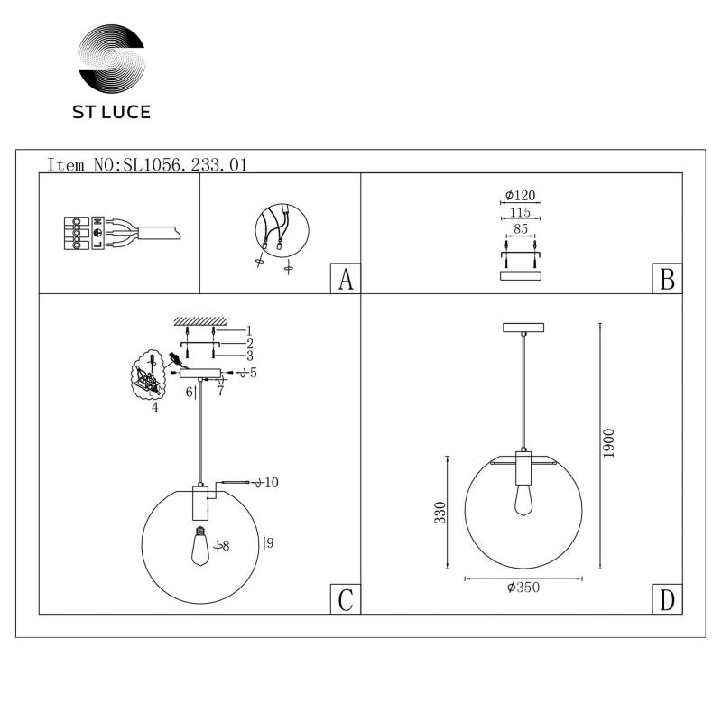 Подвес ST Luce NOOR SL1056.233.01