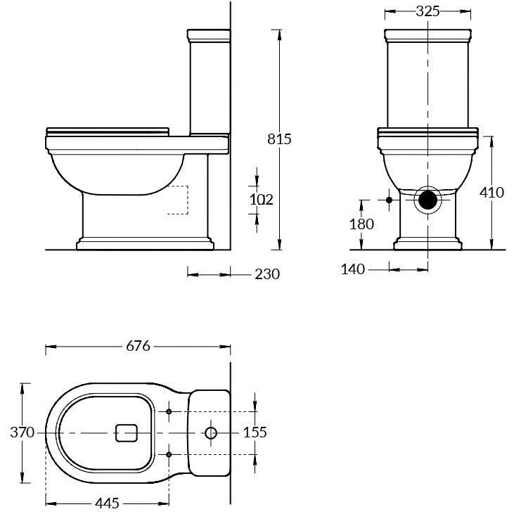 Бачок для унитаза Kerama Marazzi Pompei PO.cis.01