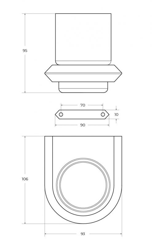 Стакан подвесной CEZARES LINER-TUMS-01, хром