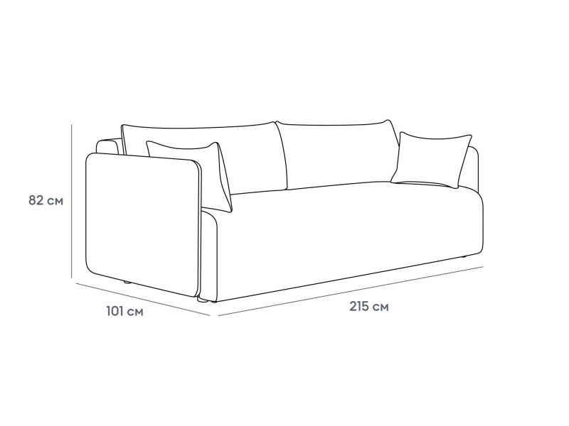 Диван ОГОГО Обстановочка Parma серый BD-3146096 фото 8