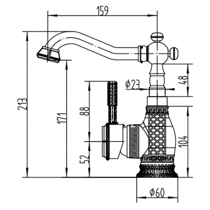 Смеситель для раковины Zorg A 314U-BR