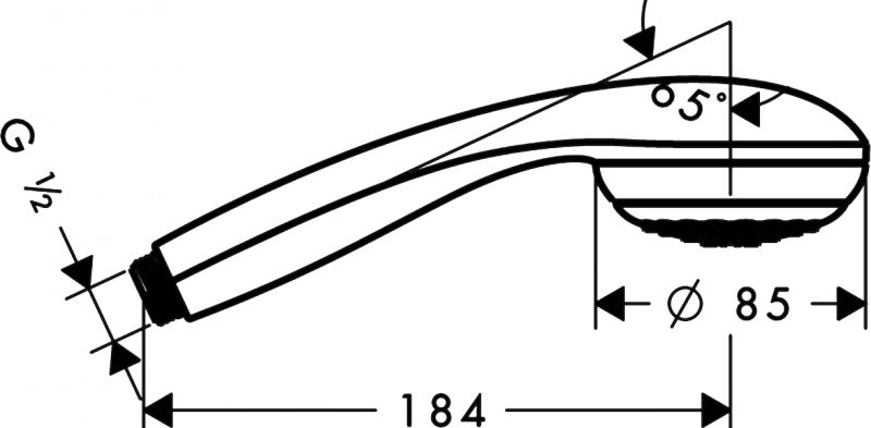 Душевая лейка Hansgrohe Crometta 85 1jet 28585000