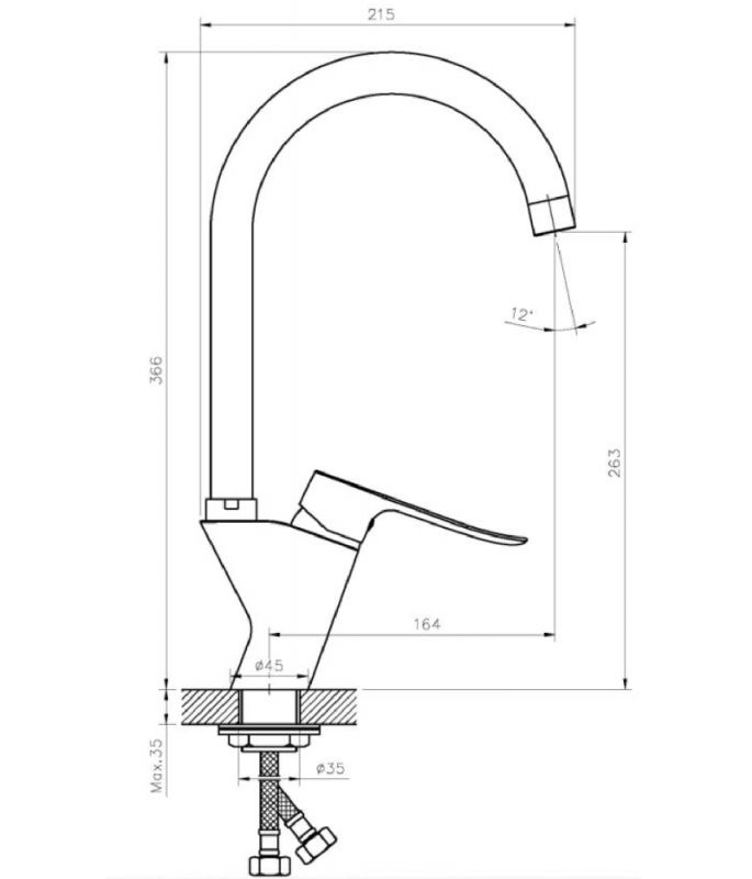 Смеситель для кухни Agger Nice A2500200