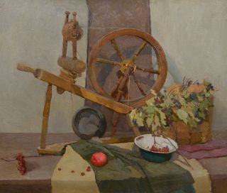 Картина "Натюрморт с прялкой" Елена Хорошилова