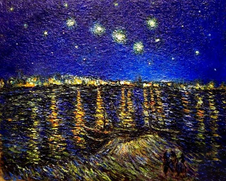 Автор картины ночью. Звёздная ночь над роной. Ван Гог ночь над роной. Картина Звездная ночь над роной. Картина Ван Гога Звездная ночь над роной.