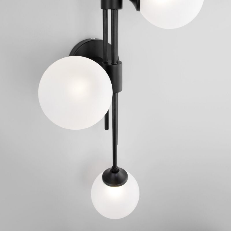 Настенный светильник Eurosvet Volver со стеклянными плафонами 50383/3 черный