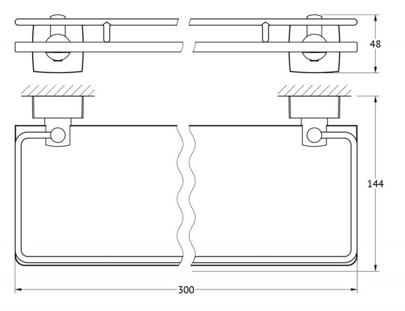 Полка с держателями 30 cm FBS Esperado ESP 013