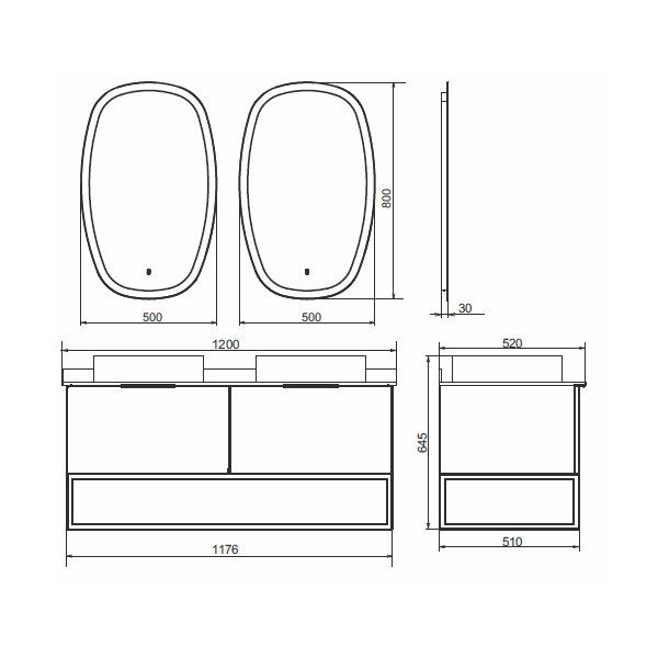 Тумба с раковиной Comforty Порто 00-00001287 фото 11