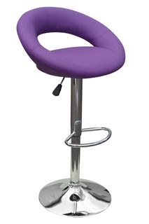 Барный стул Dobrin 5001-LM MIRA,  цвет сиденья фиолетовый, цвет основания хром