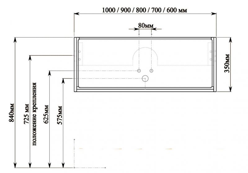 Тумба под раковину SanVit Бруно-1 kbruno1100w фото 6