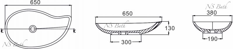 Раковина-чаша NSBath NST-6538G