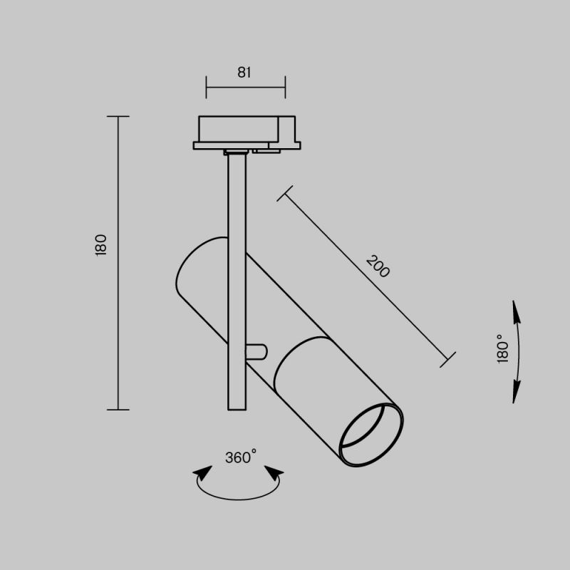 Трековый светильник Maytoni Track TR005-1-GU10-B фото 8