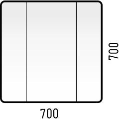 Зеркальный шкаф Corozo Монро SD-00000678 70х70 см фото 2