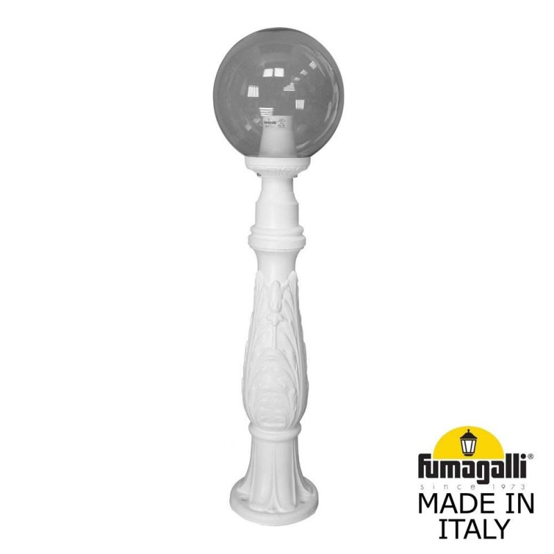 Садовый светильник-столбик Fumagalli GLOBE 250 белый, дымчатый G25.162.000.WZF1R фото 1