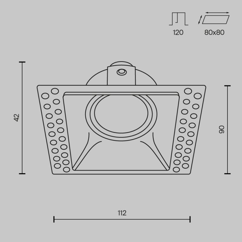 Встраиваемый светильник Maytoni Technical DL042-01-SQ-B