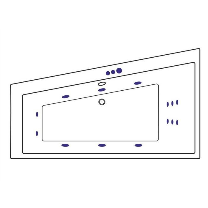 Акриловая ванна Excellent Sfera Slim WAEX.SFL17S.SMART.CR 170x100 с г/м, L  хром фото 2