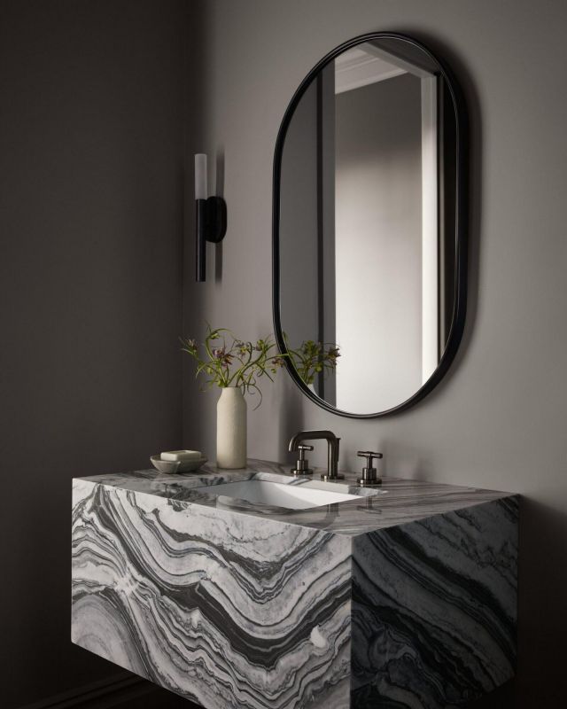 Чёрное овальное зеркало LH Mirror Home “Рейли” BD-3117702 фото 3