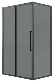 Душевой уголок Grossman Cosmo 120.K33.02.1210.21.10, 120х100 см, профиль черный матовый, стекло тонированное