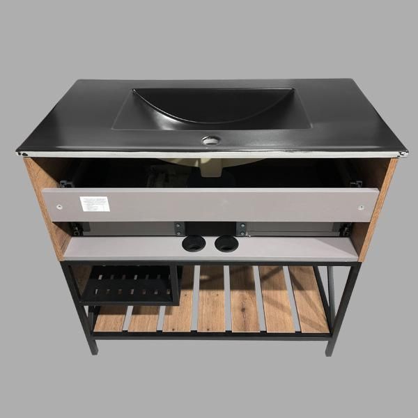 Тумба с раковиной Comforty Бредфорд 00004148003CF дуб темный 91 фото 10