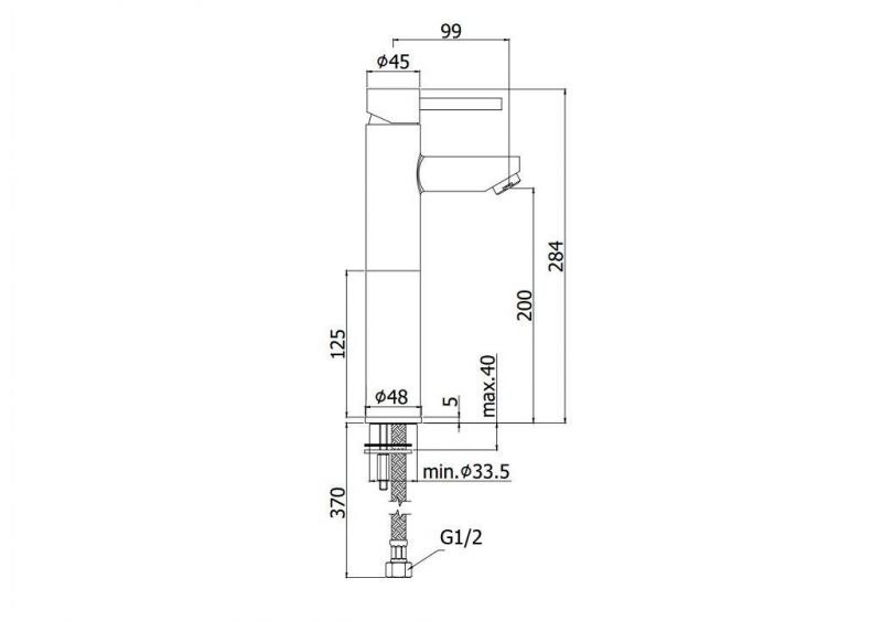 Смеситель для раковины Paffoni Stick SK071HCR120 фото 2