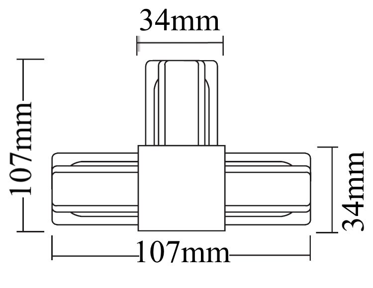 Соединитель T-образный (однофазный) Crystal Lux CLT 0.211 08 WH фото 2