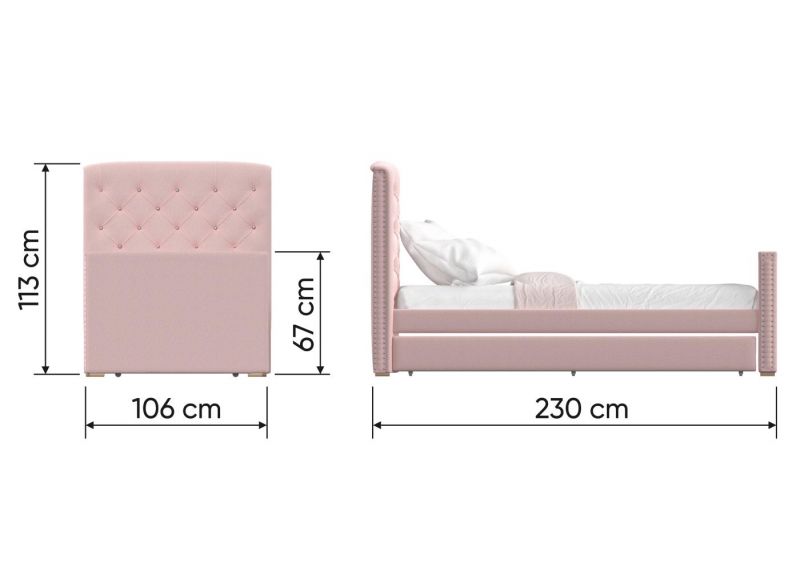 Кровать подростковая Ellipsefurniture Elit soft (голубой) ET010109020201 фото 3