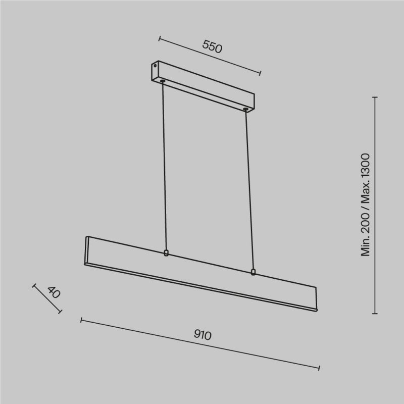 Светильник подвесной Maytoni Step P010PL-L23B