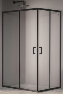 Душевой уголок RGW Passage PA-040B 3508104082-14 80х120 см, профиль черный, стекло прозрачное