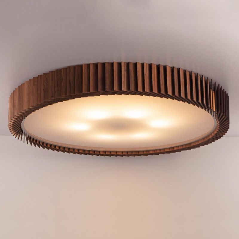 Потолочный светильник Woodled Rotor Chandelier 1000 , американский орех , вплотную к потолку RС-02-1000-5 фото 1